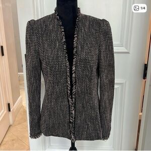Rebecca Taylor Tweed/Fringe Blazer size 4